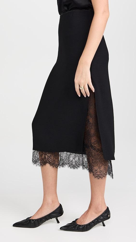 Vince Lace Paneled Straight Skirt | Shopbop Product Image