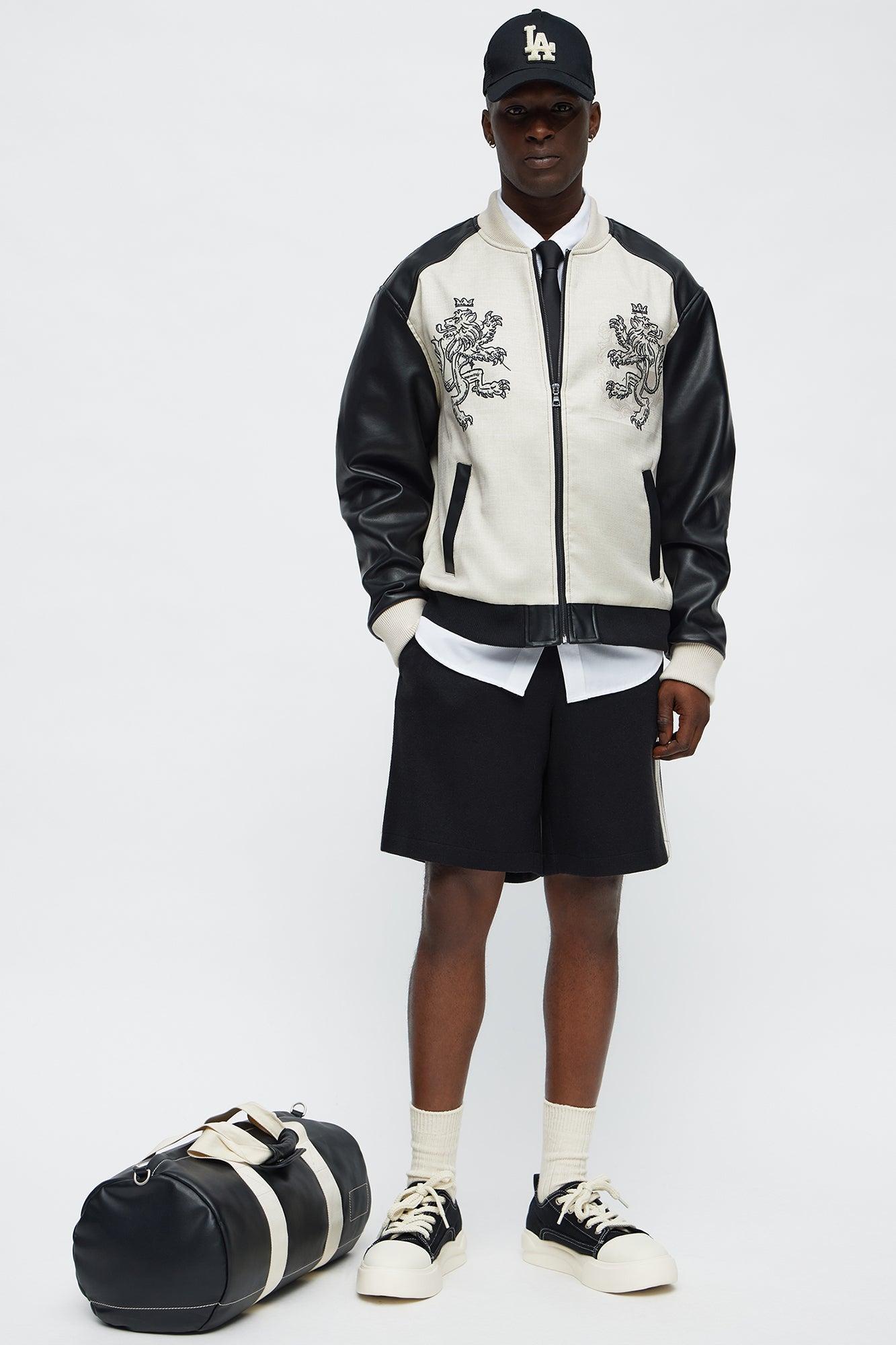 Divine Order Bomber Jacket - Black Male Product Image