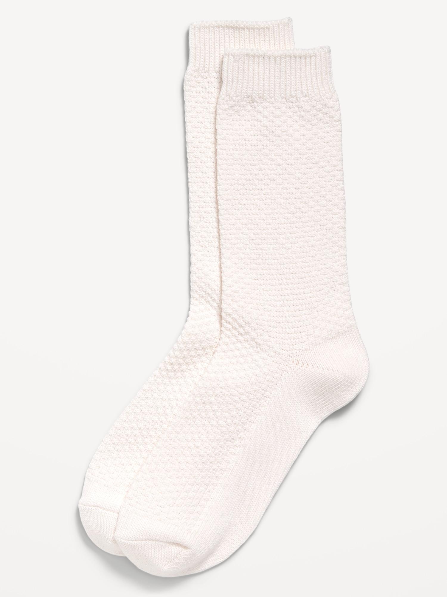 Waffle-Knit Crew Socks for Men Product Image
