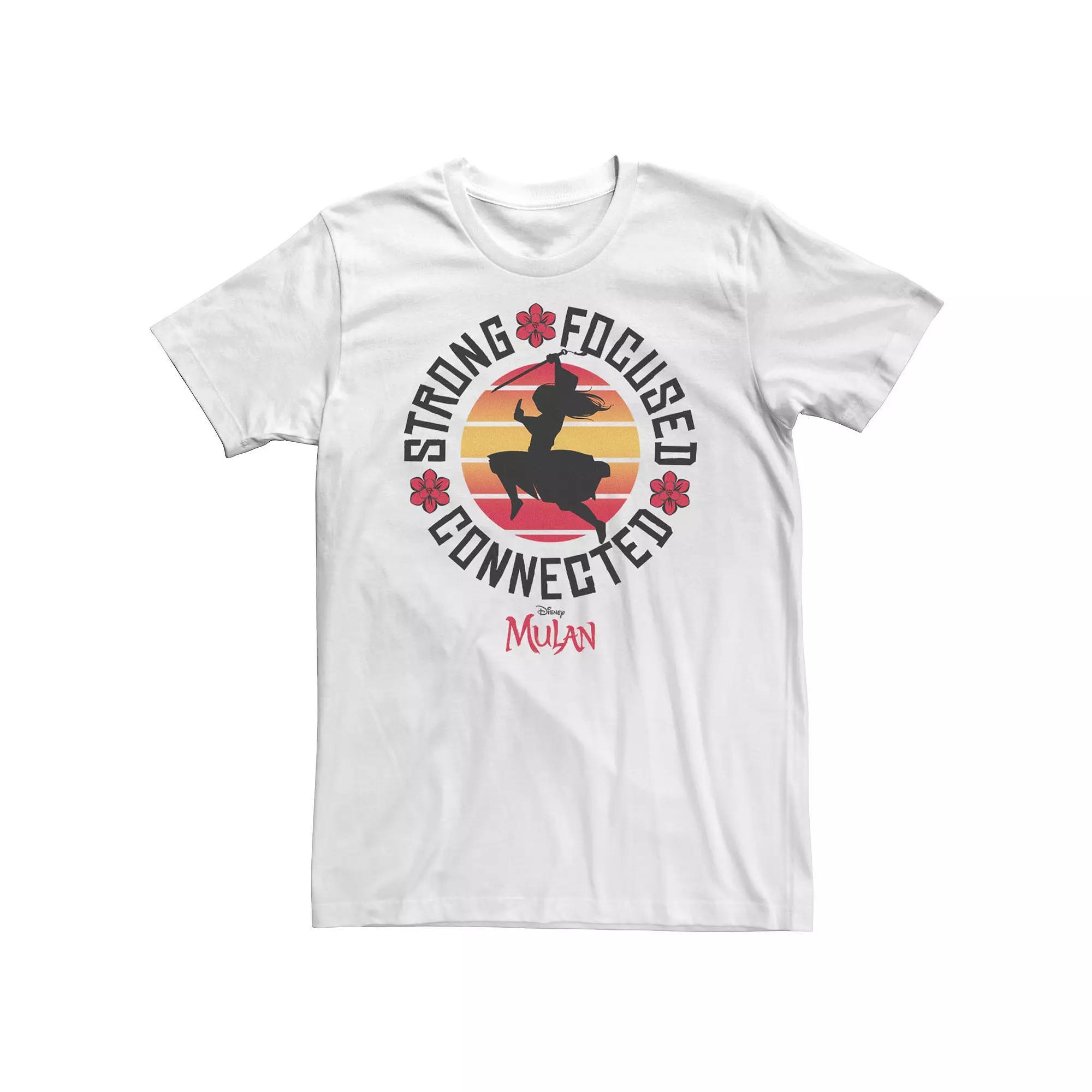 Big & Tall Disney Mulan Live Action Strong Focused Connected Silhouette Tee, Men's, Size: 3XL Tall, White Product Image