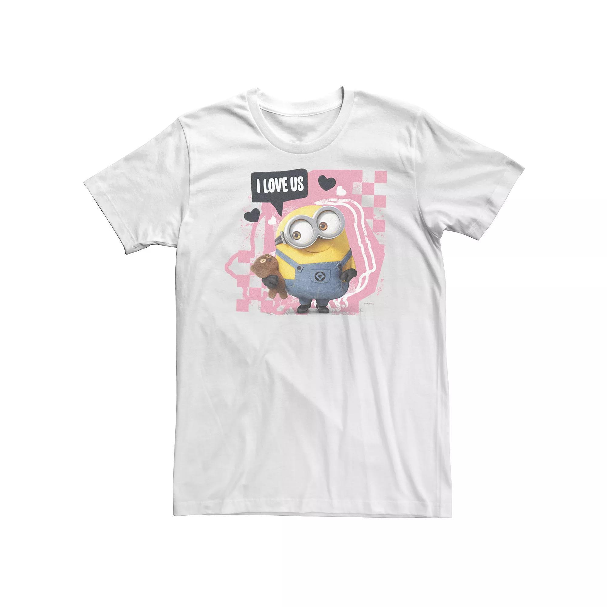 Big & Tall Despicable Me Minions Valentine's Day I Love Us Tee, Men's, Size: 3XL, White Product Image