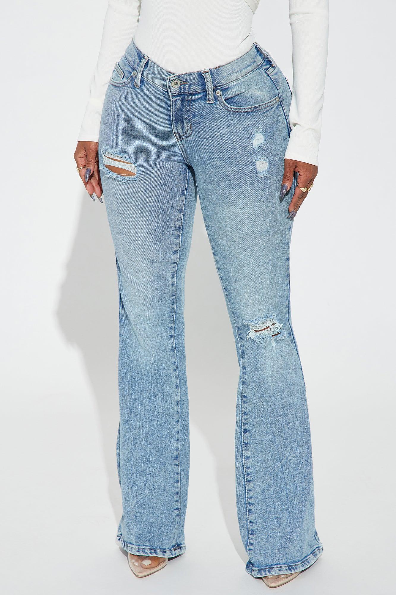 Got It Handled Low Rise Stretch Flare Jeans - Light Wash Product Image
