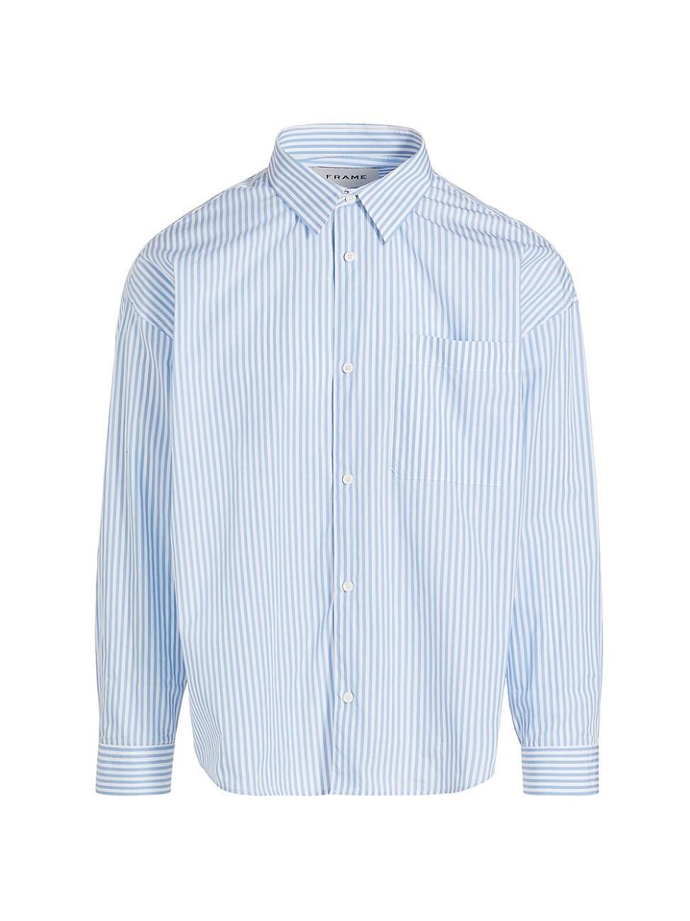 Men's Striped Button-Down Shirt Product Image