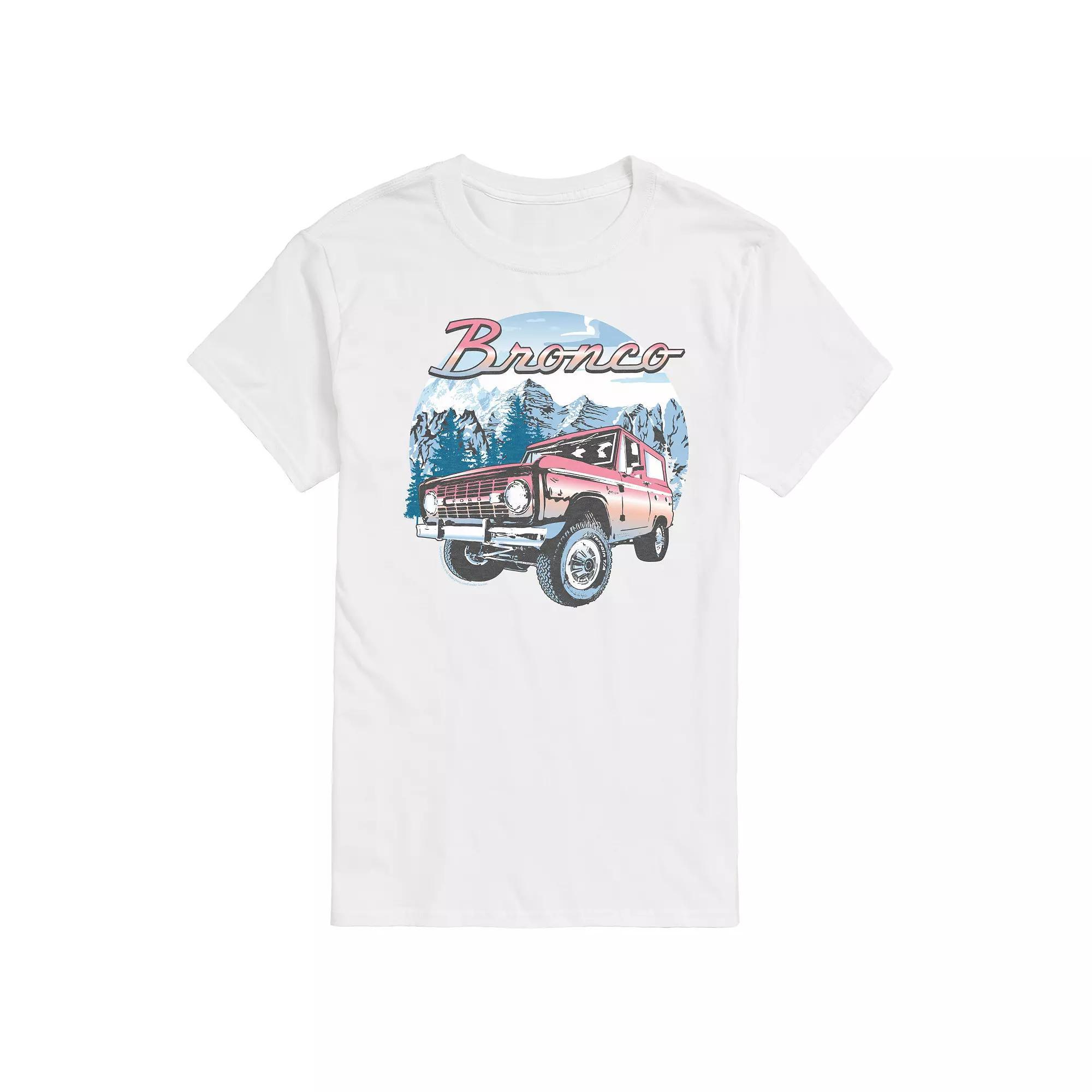 Mens Ford Bronco Snowy Mountains Graphic Tee Product Image