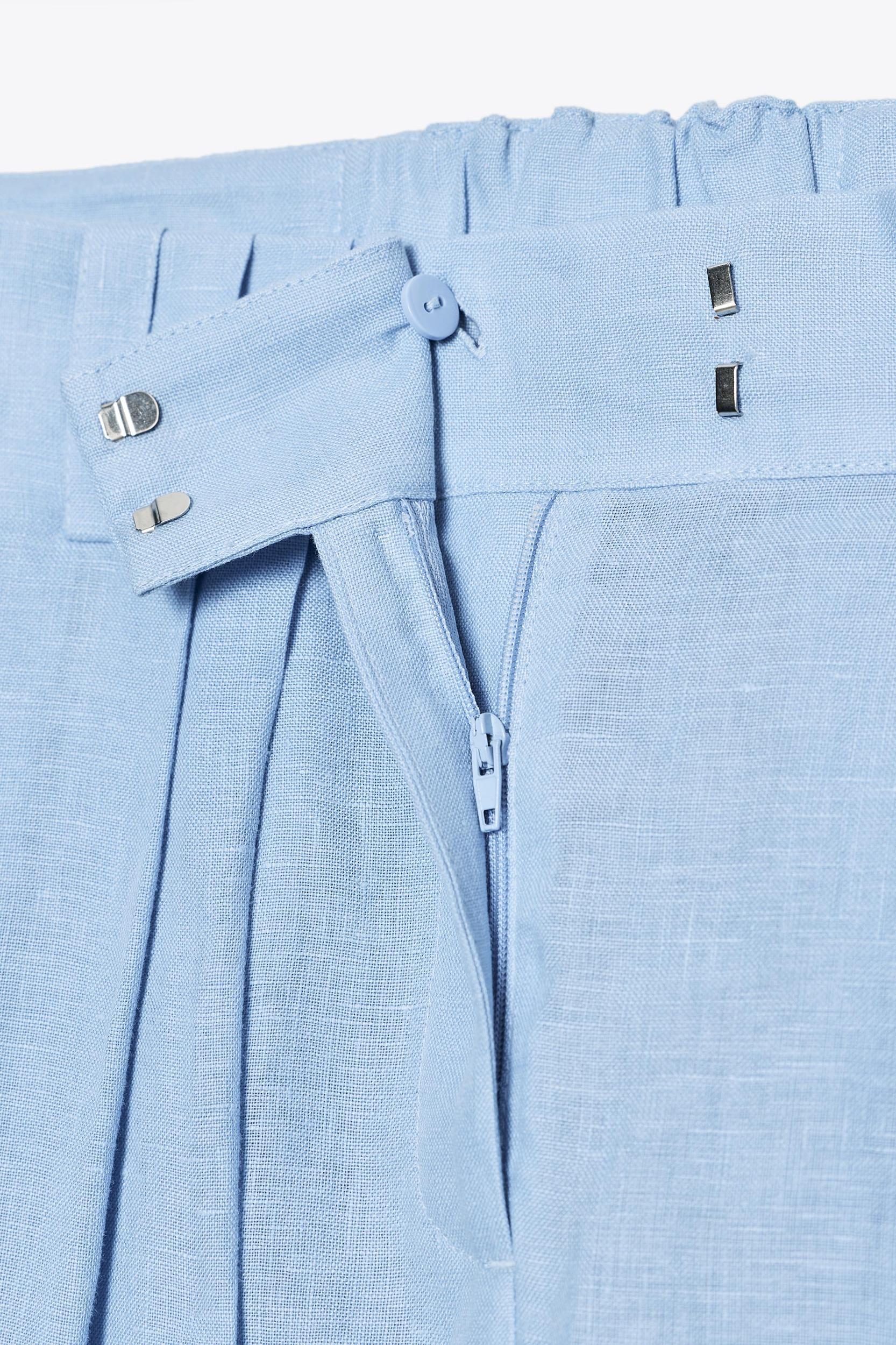 100% LINEN SHORTS ZW COLLECTION Product Image