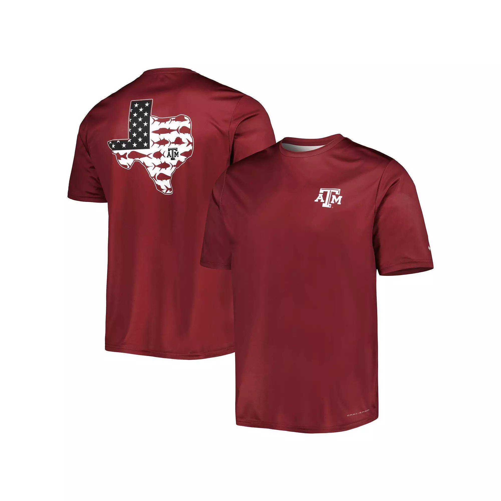 Men's Columbia Maroon Texas A&M Aggies Terminal Tackle Omni-Shade T-Shirt, Size: XL, Red Product Image