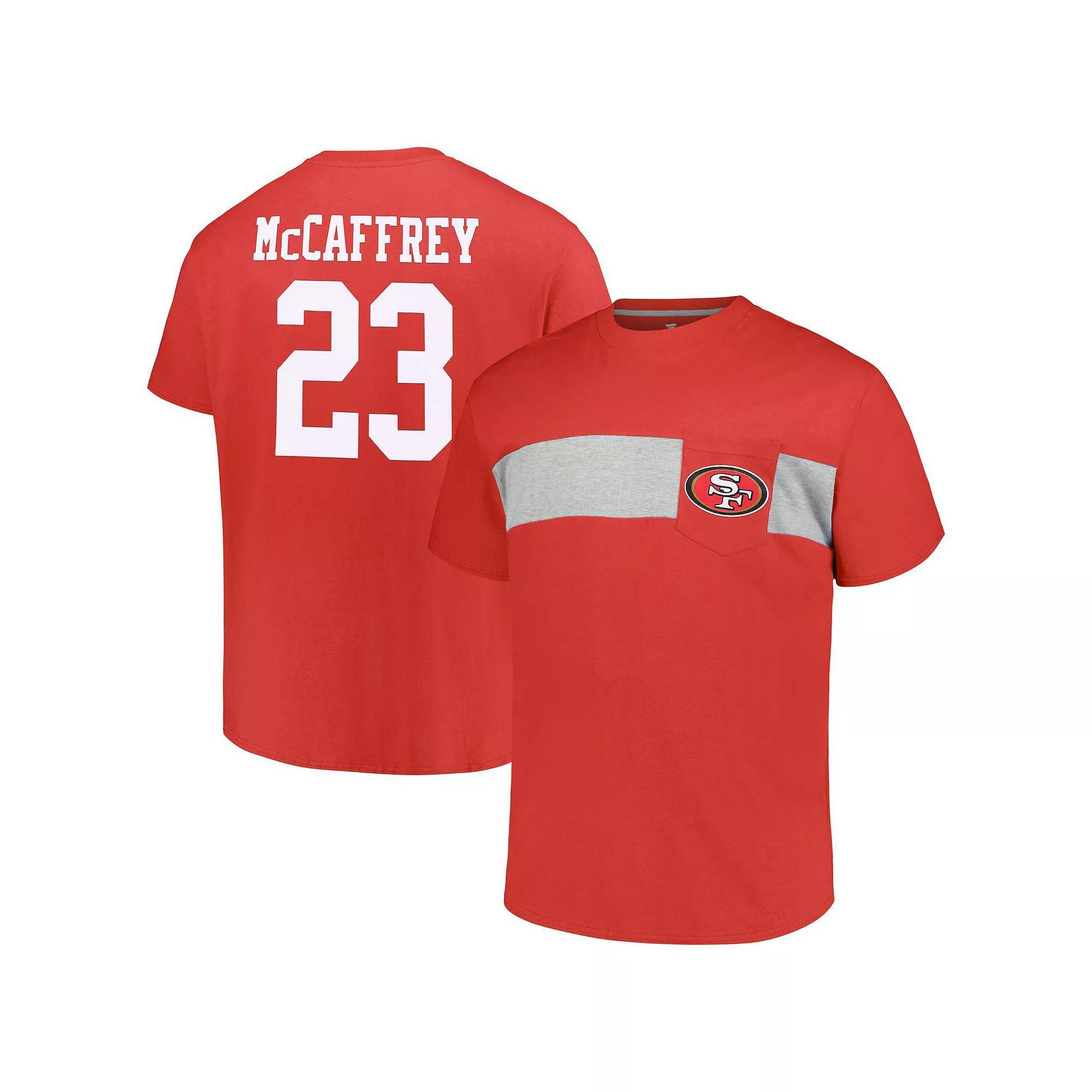 Men's Fanatics Christian McCaffrey Scarlet San Francisco 49ers Big & Tall T-Shirt, Size: 4XB, Red Product Image