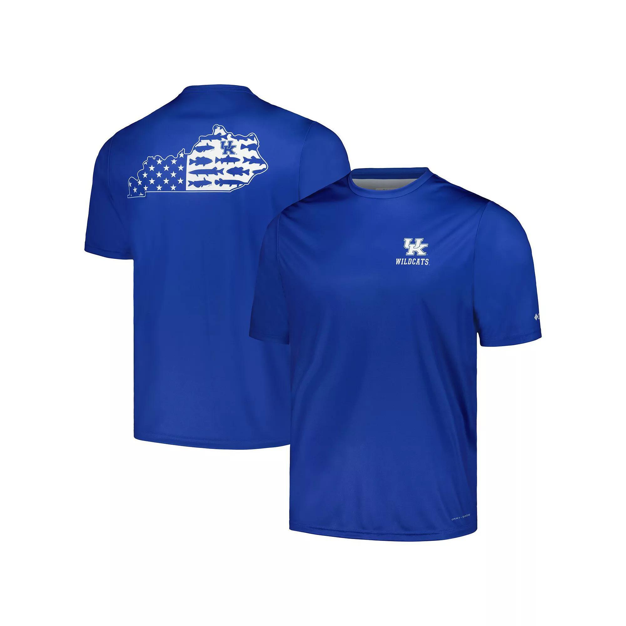 Mens Columbia Royal Kentucky Wildcats Terminal Tackle State Omni-Shade T-Shirt Product Image