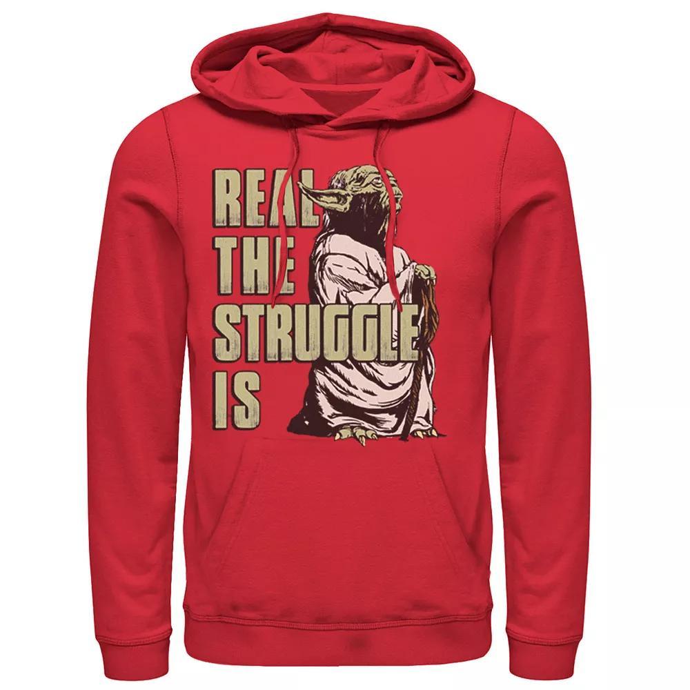Men's Star Wars Yoda Real The Struggle Is Hoodie, Size: XXL, Royal Product Image