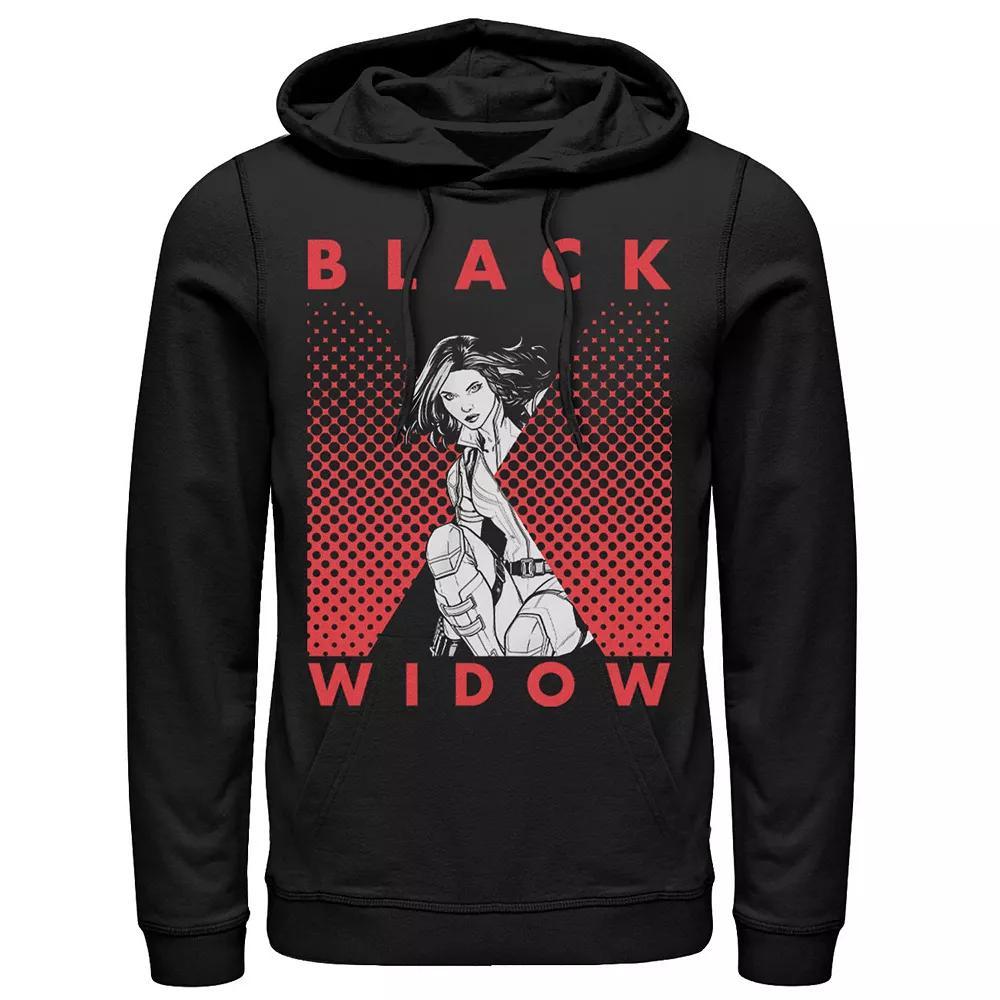 Men's Marvel Black Widow Halftone Hoodie, Size: 3XL Product Image