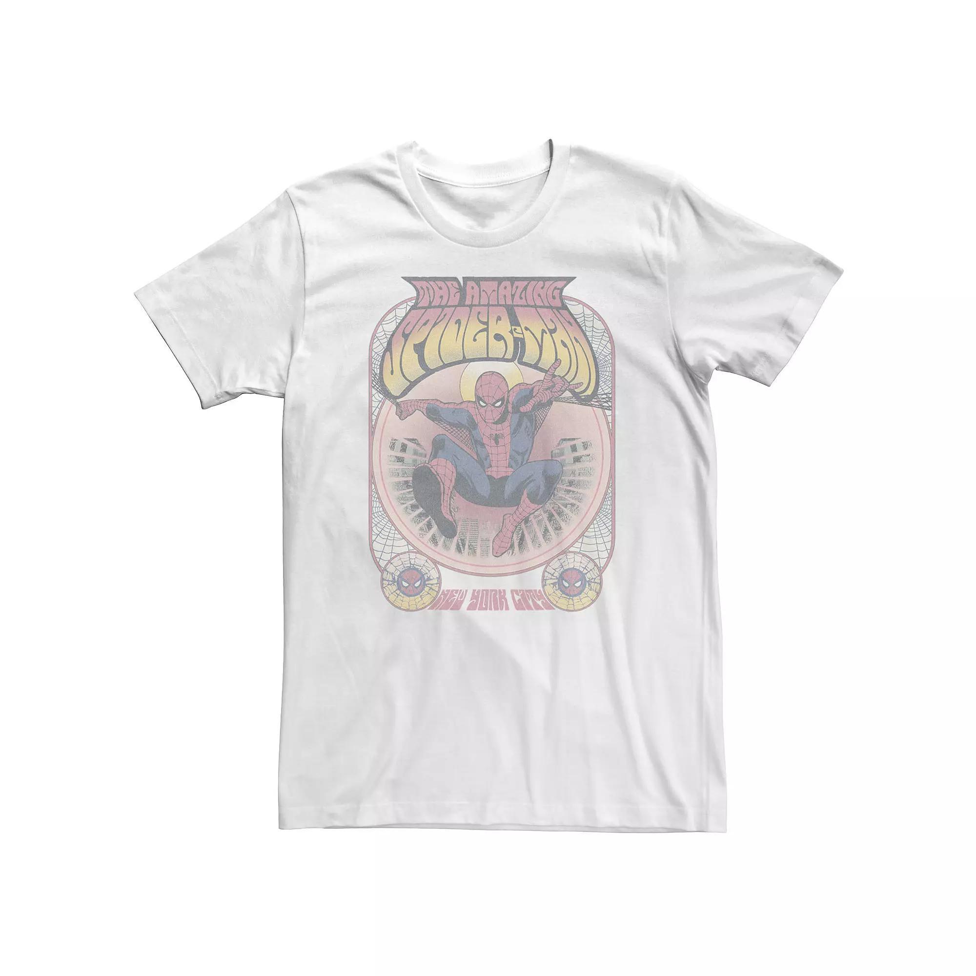 Big & Tall Marvel Classic Universe Distressed The Amazing Spider-Man Tee, Men's, Size: 5XL, White Product Image