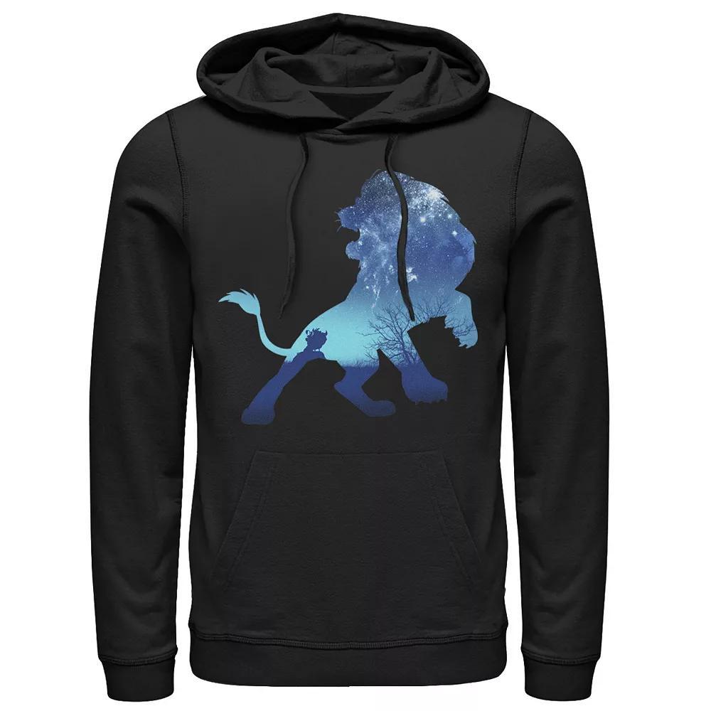 Disney's Lion King Simba Sky Silhouette Men's Hoodie, Size: Medium, Black Product Image