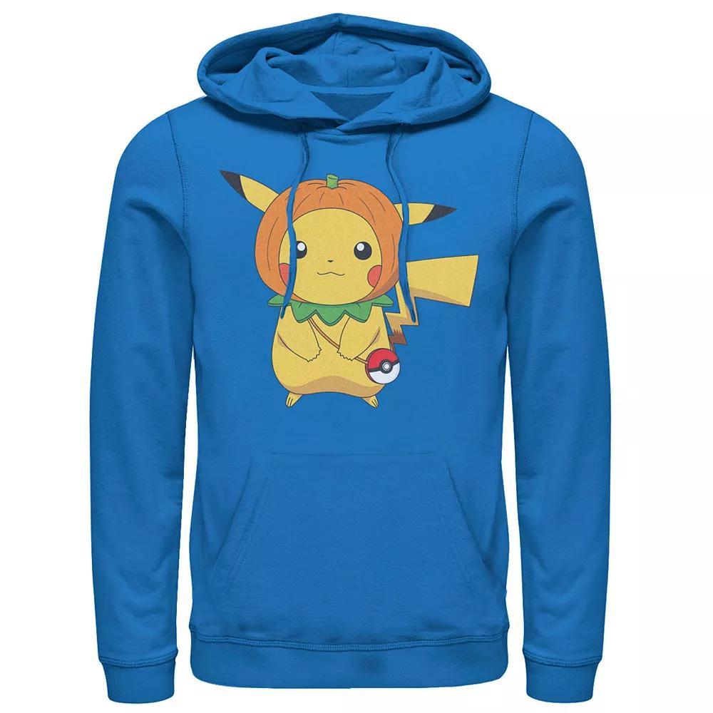 Men's Pokemon Pikachu Pumpkin Hat Pokeball Hoodie, Size: Large, Royal Product Image