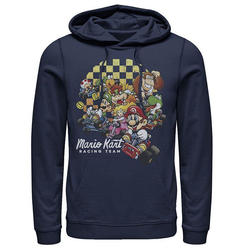 Men's Nintendo Checkered Kartin' Hoodie, Size: Large, Blue Product Image