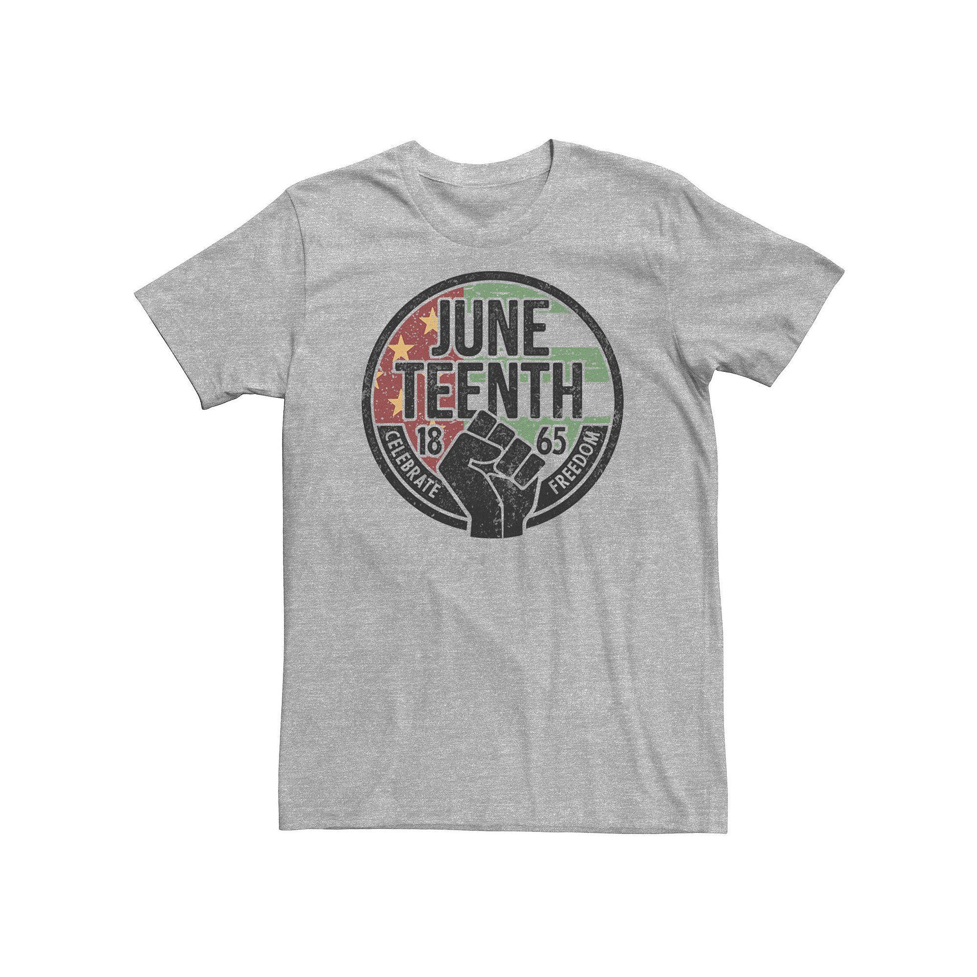 Big & Tall Americana Juneteenth 1865 Celebrate Freedom Circle Tee, Men's, Size: 4XLT, Athletic Grey Product Image