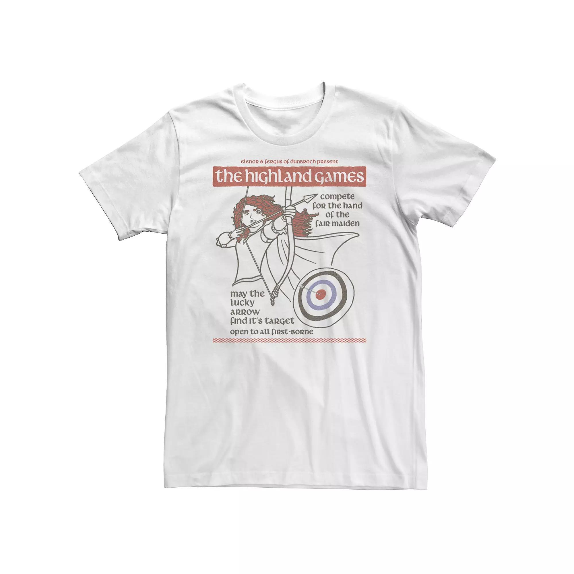 Big & Tall Disney Brave Merida The Highland Games Tee, Men's, Size: 3XL, White Product Image