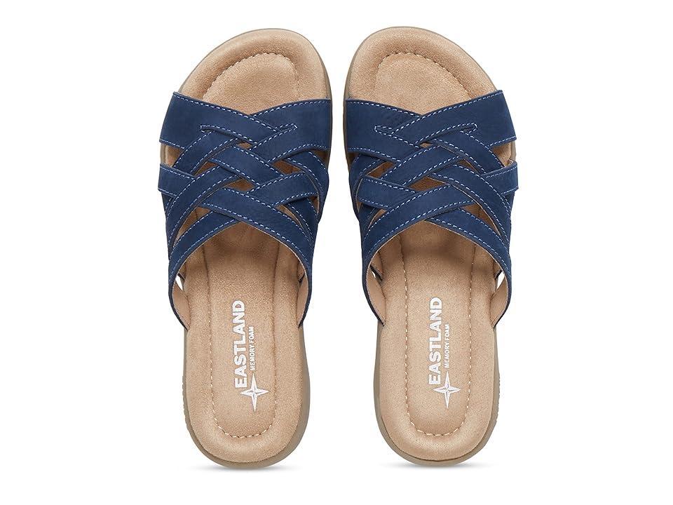 Eastland Hazel Womens Leather Slide Sandals Blue Product Image