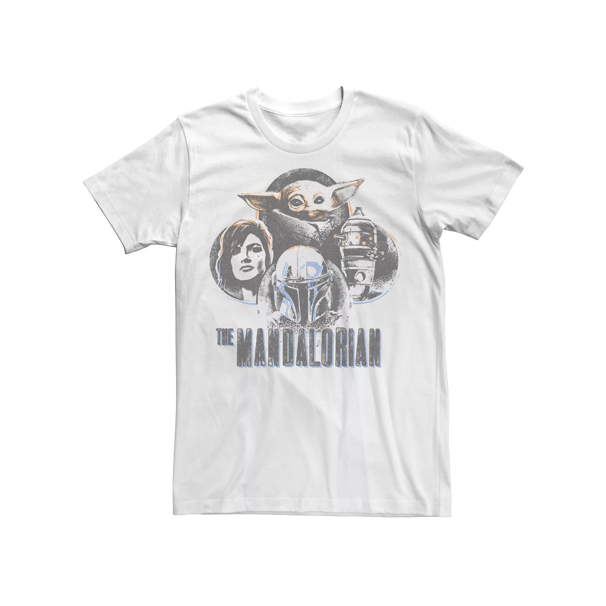 Men's Star Wars The Mandalorian Mando Circles Group Shot Tee, Size: Medium, White Product Image