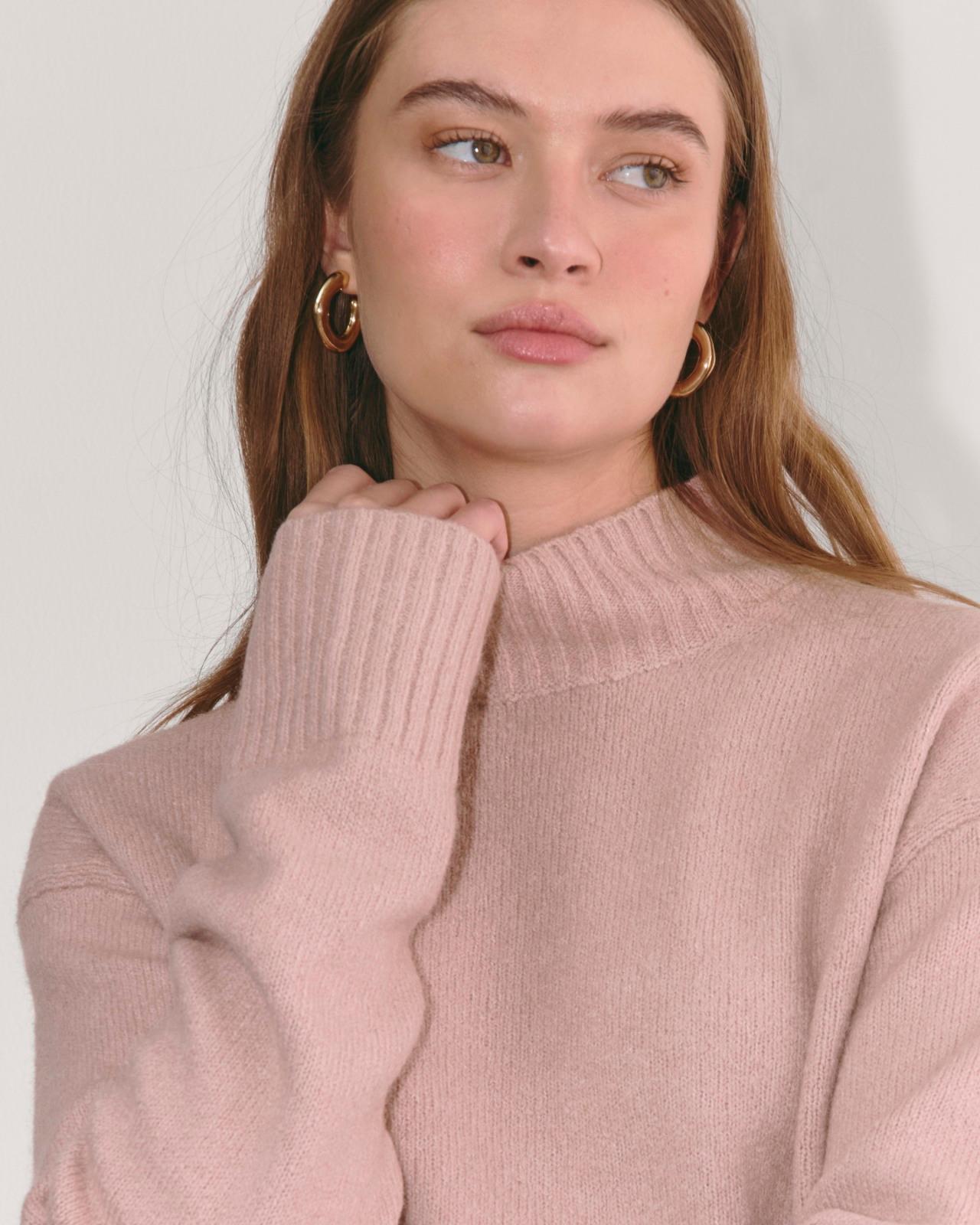 Womens Mockneck Sweater in Plush Cotton by Everlane Product Image