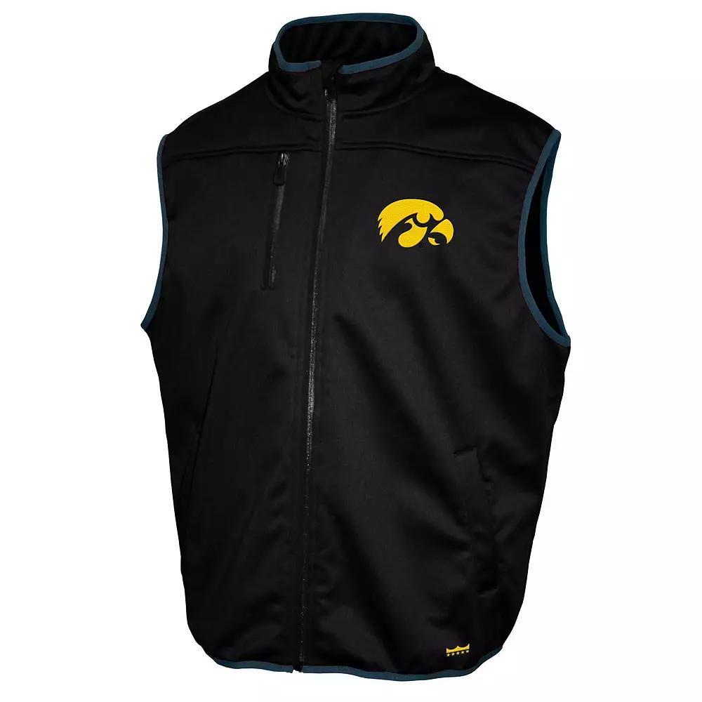 Men's Iowa Hawkeyes Zip Up Softshell Vest, Size: Large, Black Product Image