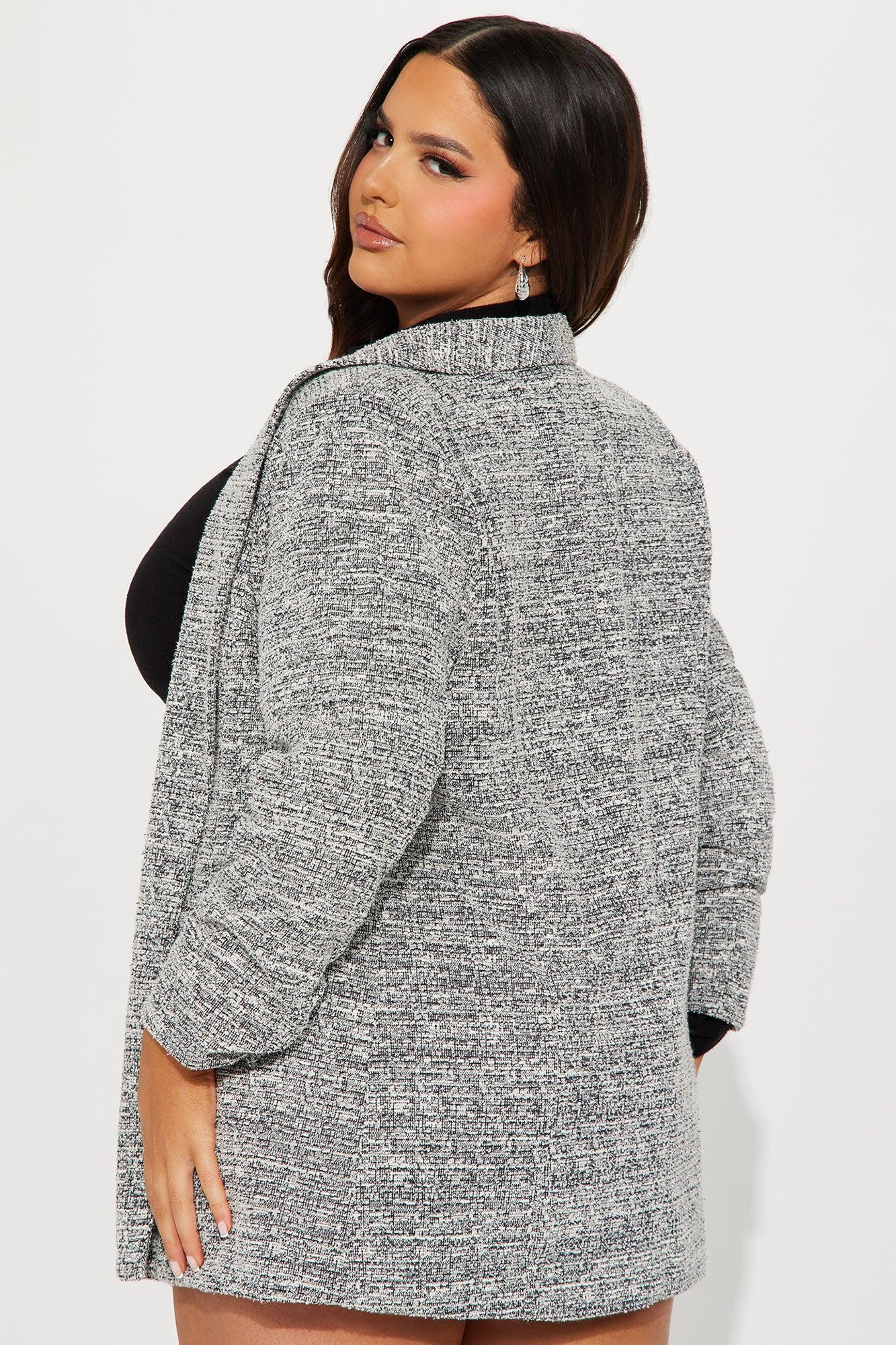 Ella Tweed Blazer - Black/combo Female Product Image