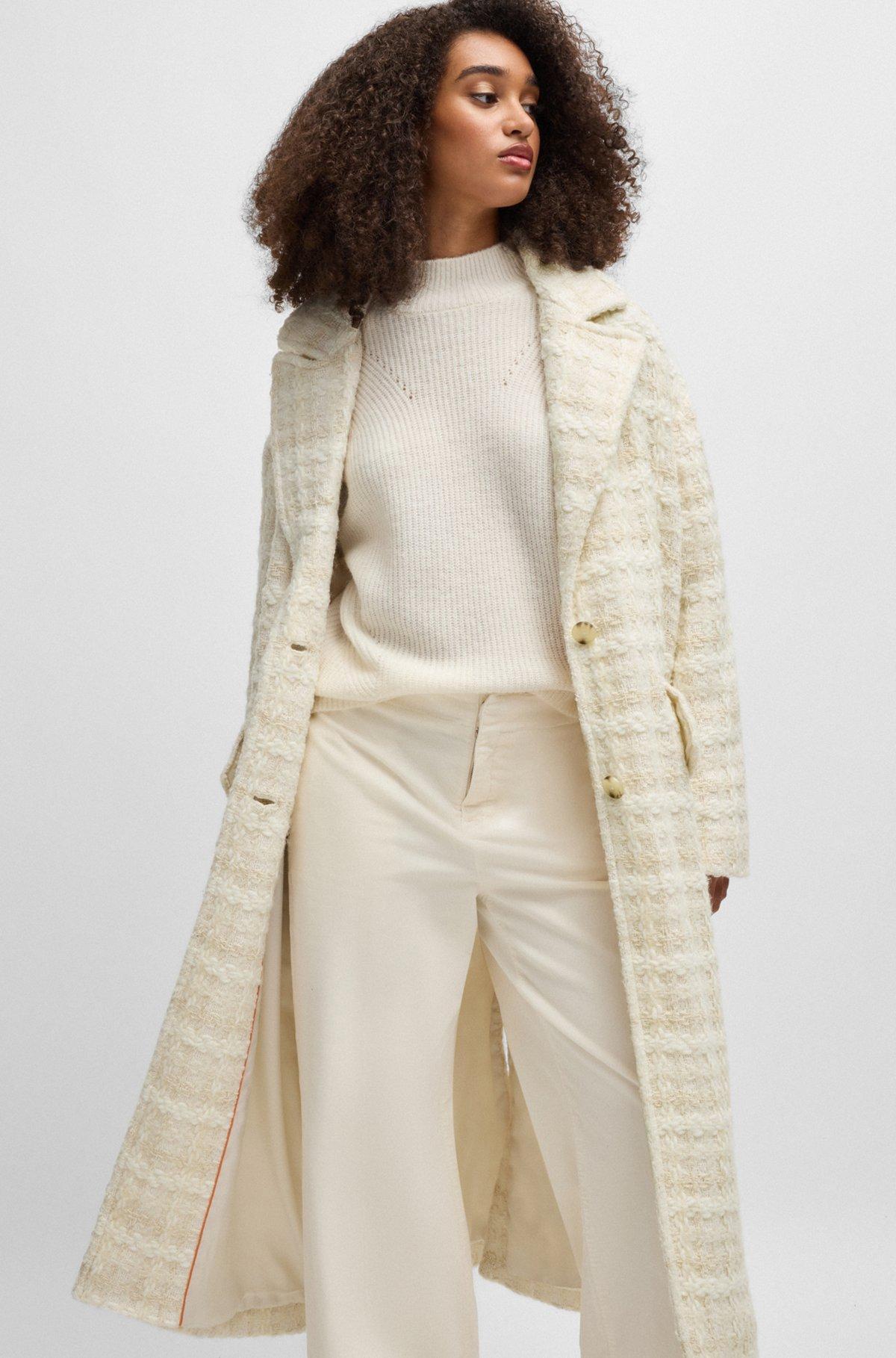 Relaxed-fit single-breasted tweed coat Product Image