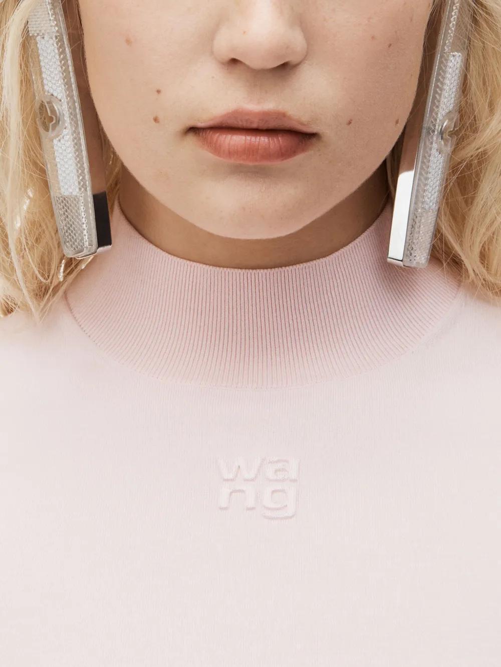 logo-embossed knitted top Product Image