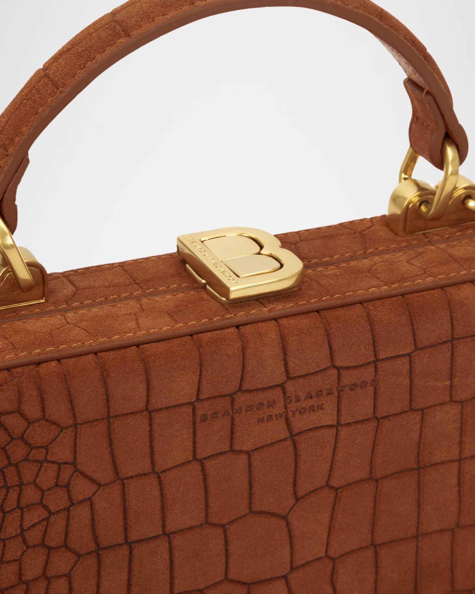 Croc-Embossed Suede Crossbody Bag Product Image