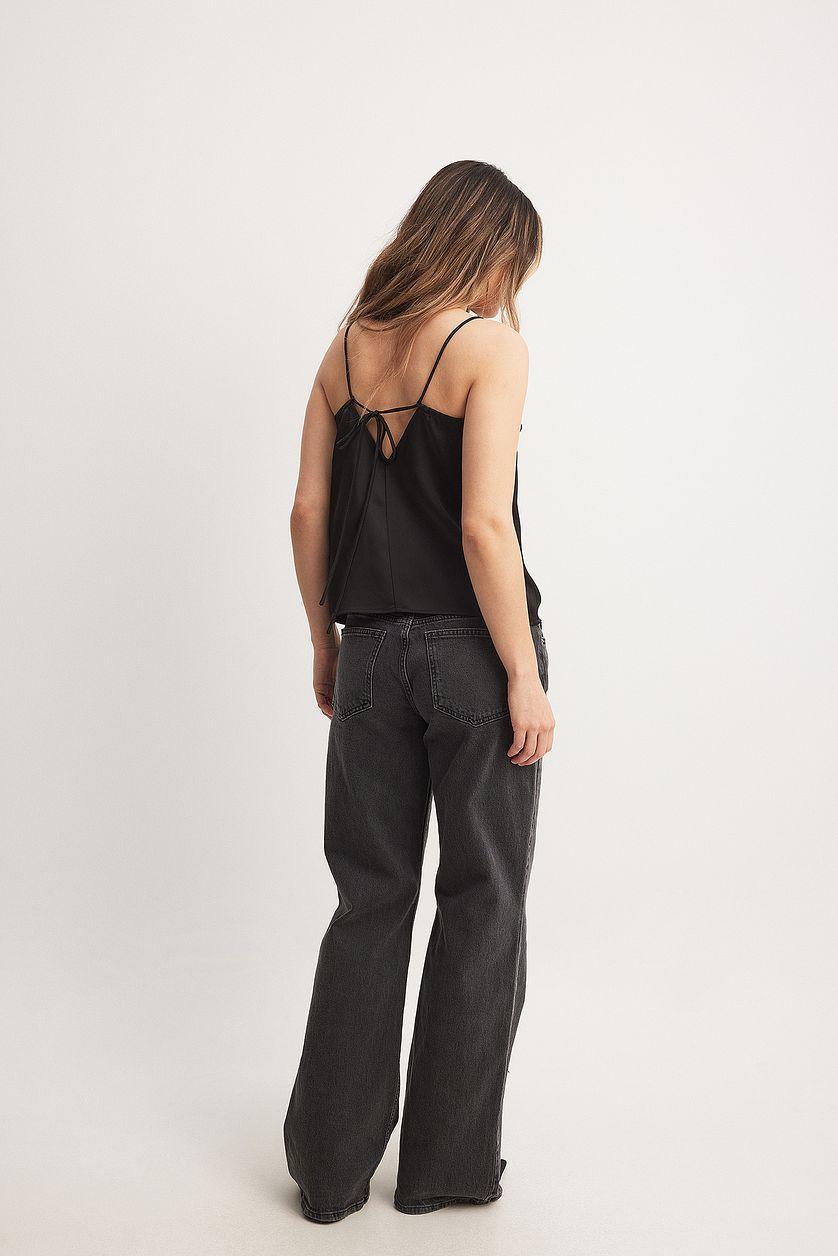 Tie Back Detail Satin Singlet Product Image