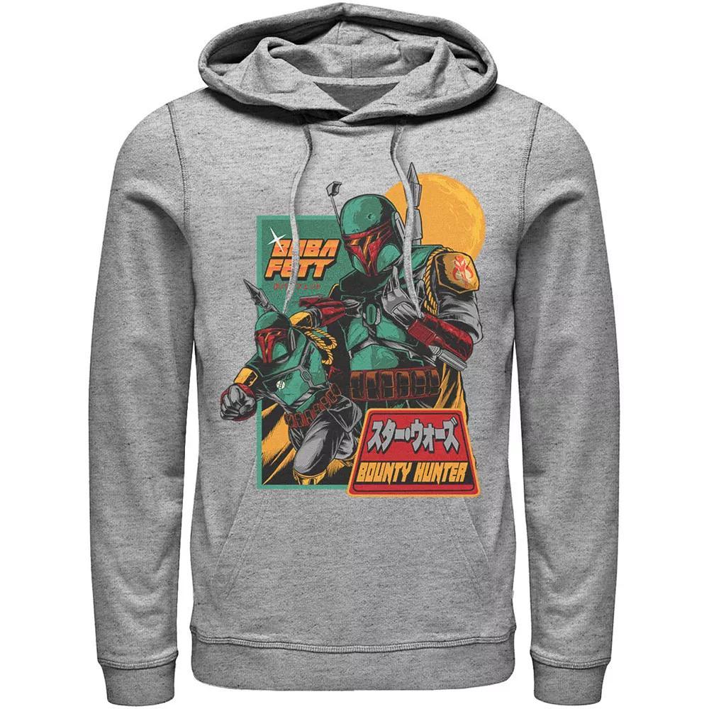 Men's Star Wars Mandalorian Soldier Kanji Hoodie, Size: XL, Athletic Grey Product Image