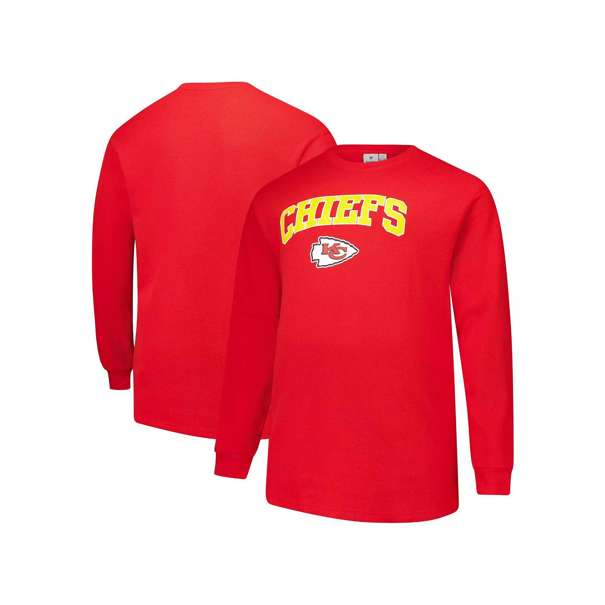 Men's Fanatics Red Kansas City Chiefs Big & Tall Thermal Long Sleeve T-Shirt, Size: 3XLT Product Image