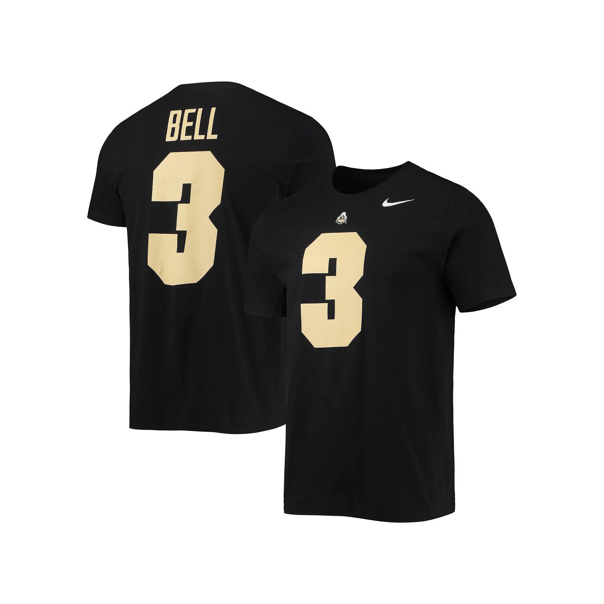 Men's Nike David Bell Black Purdue Boilermakers 2022 NFL Draft Name & Number T-Shirt, Size: XL Product Image