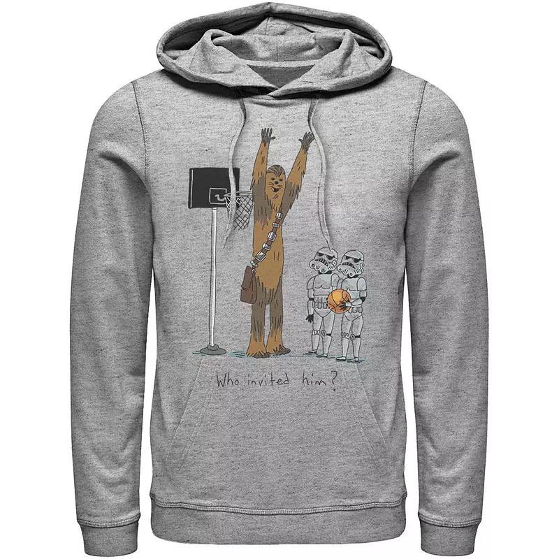 Men's Star Wars Chewbacca Basketball Who Invited Him Hoodie, Size: XL, White Product Image
