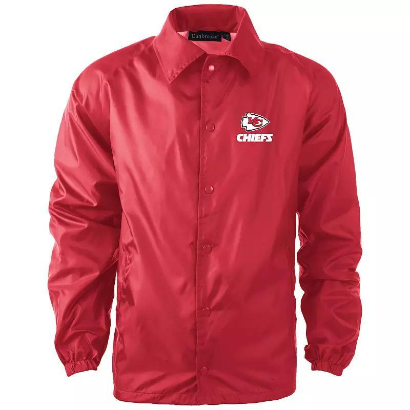Mens Kansas City Chiefs Coaches Classic Raglan Full-Snap Windbreaker Jacket Product Image