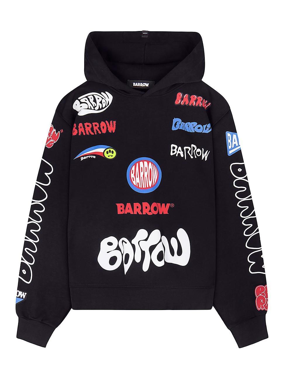 Mens Fake Patch Cotton Hoodie Product Image
