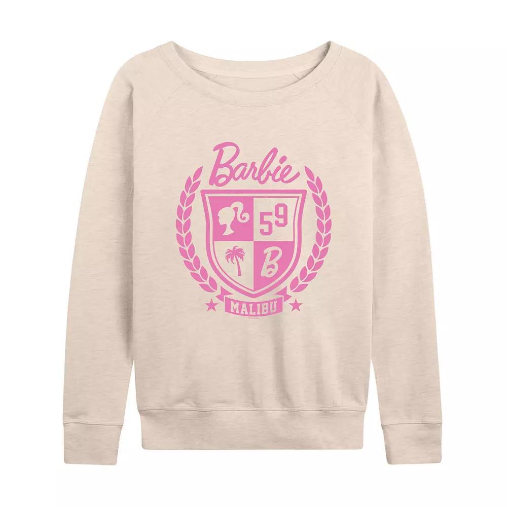 Womens Barbie Varsity Malibu Seal French Terry Long Sleeve Tee Product Image