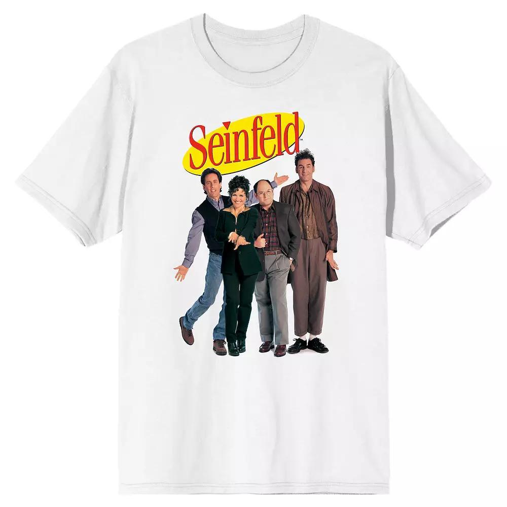 Men's Seinfeld Main Characters Tee, Size: XXL, White Product Image