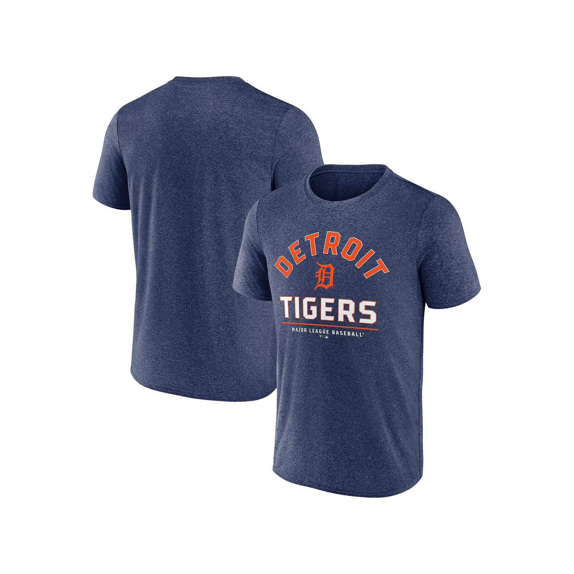 Men's Fanatics Heather Navy Detroit Tigers Front & Center T-Shirt, Size: 2XL, Blue Product Image