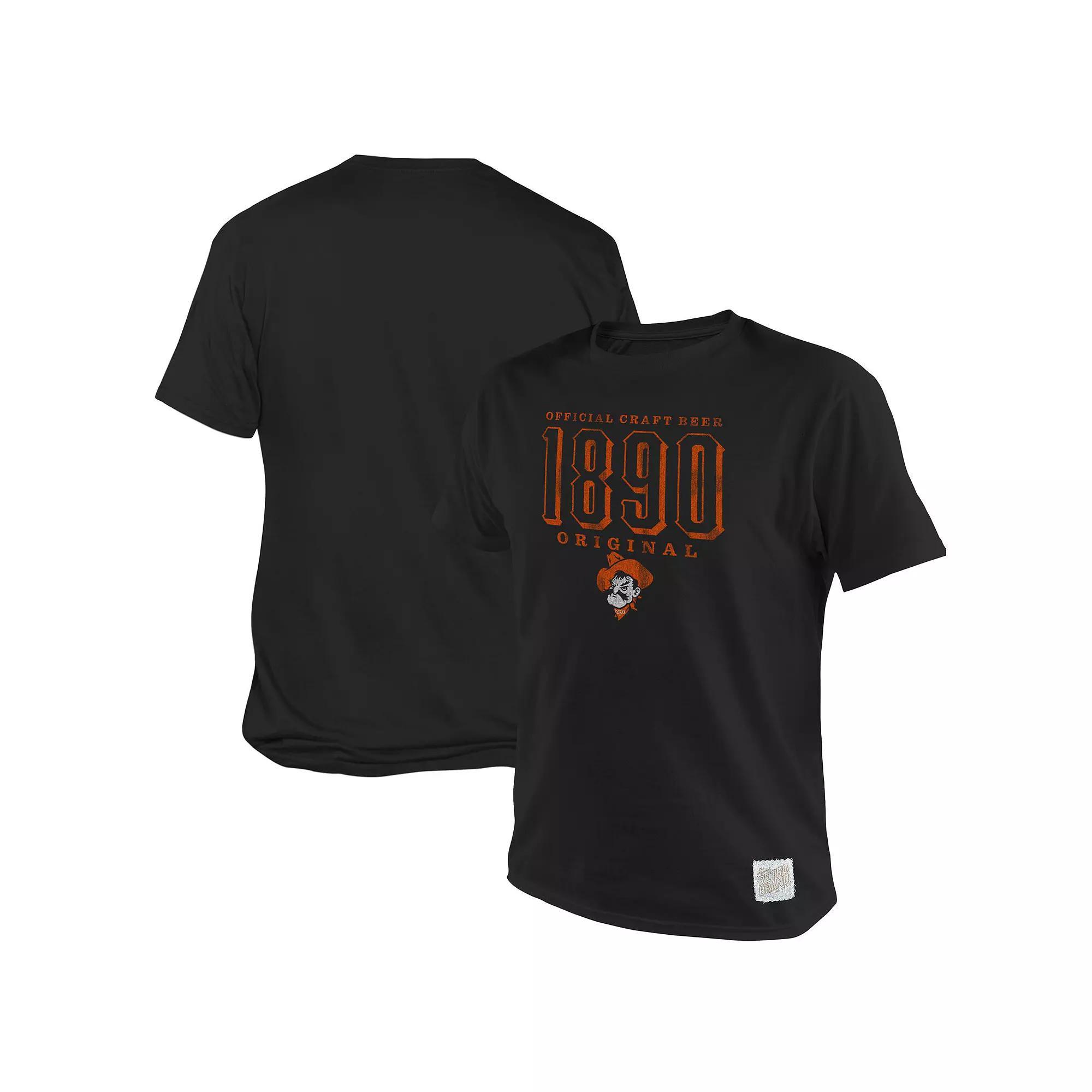 Men's Original Retro Brand Black Oklahoma State Cowboys 1890 Original Logo T-Shirt, Size: Medium Product Image