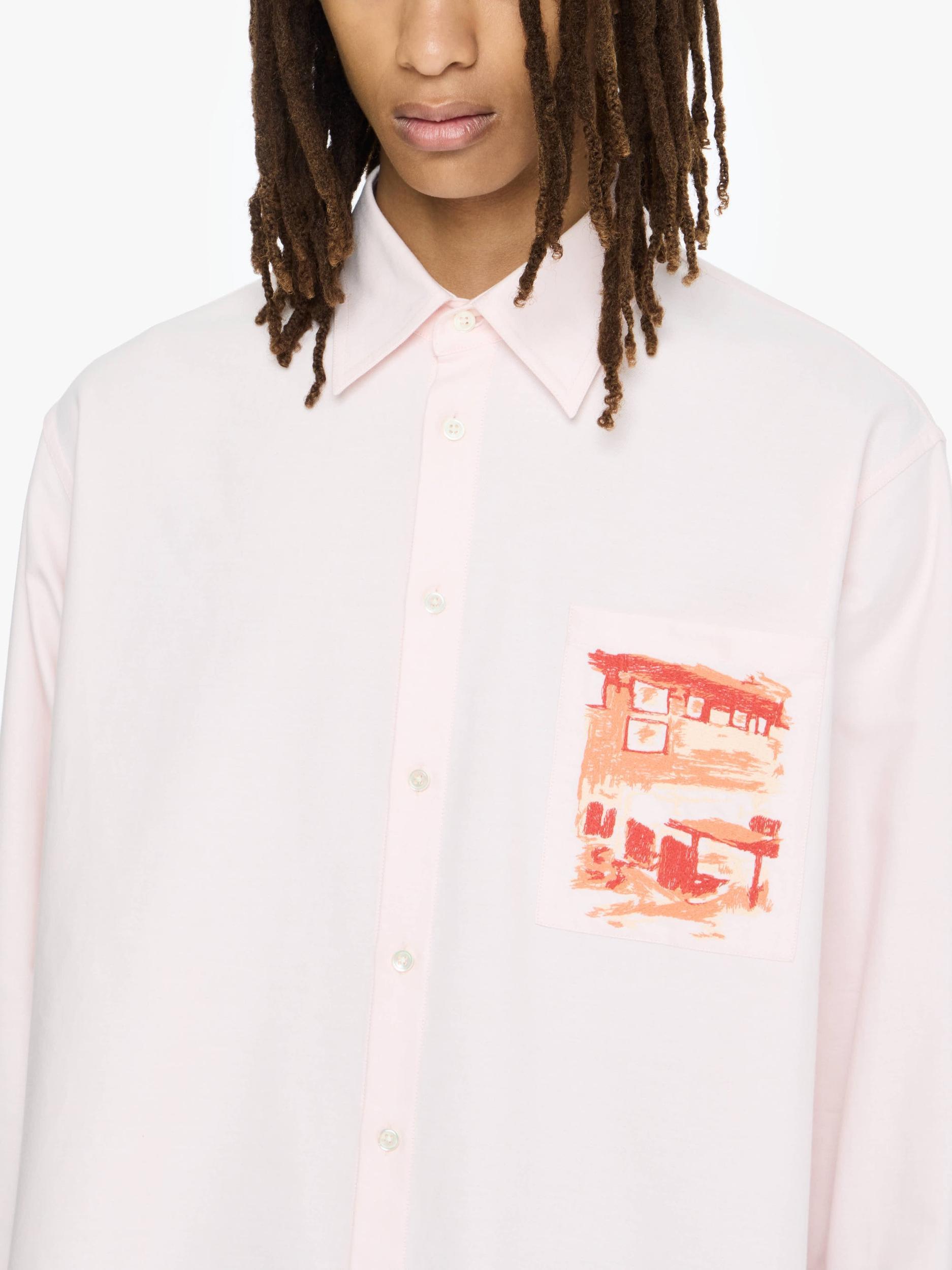 CAFE SCENE EMBROIDERY SHIRT Product Image