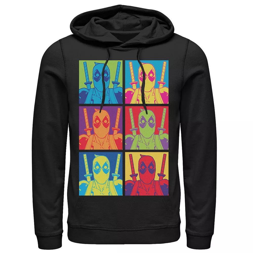 Men's Marvel Deadpool Color Pop Art Box Up Repeat Hoodie, Size: XL, Black Product Image