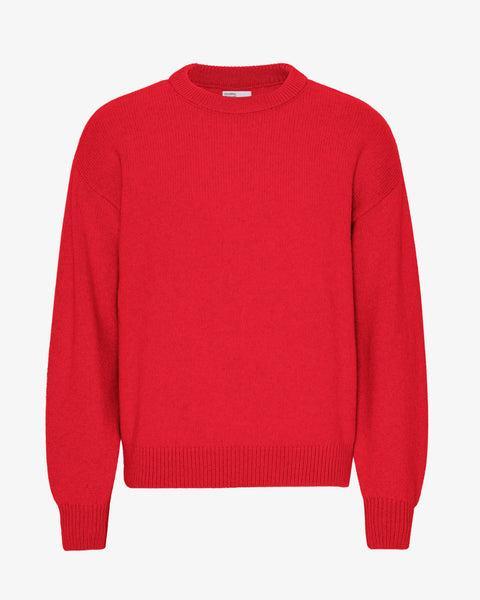 Oversized Merino Wool Crew - Marine Blue Product Image
