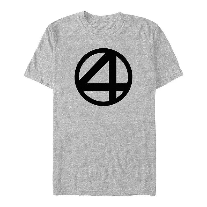 Big & Tall Marvel Fantastic Four Logo Graphic Tee, Men's, Size: 3XL Tall, Athletic Grey Product Image