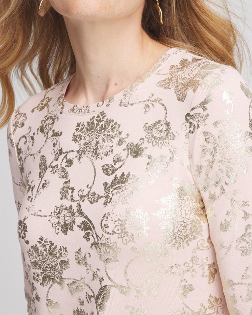 Touch of Cool™ Foiled Floral Layering Tee Product Image