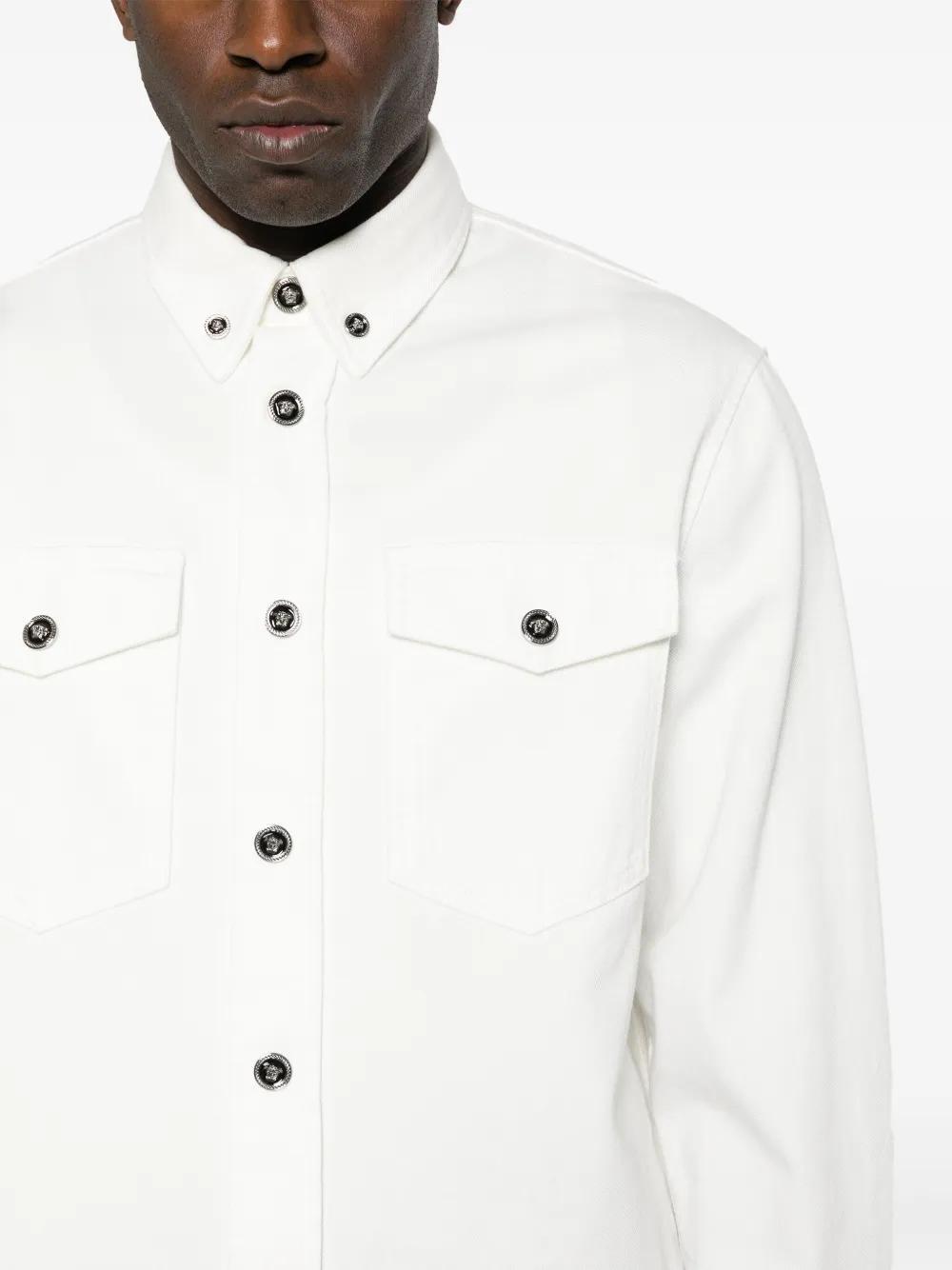 Medusa-buttons cotton shirt Product Image