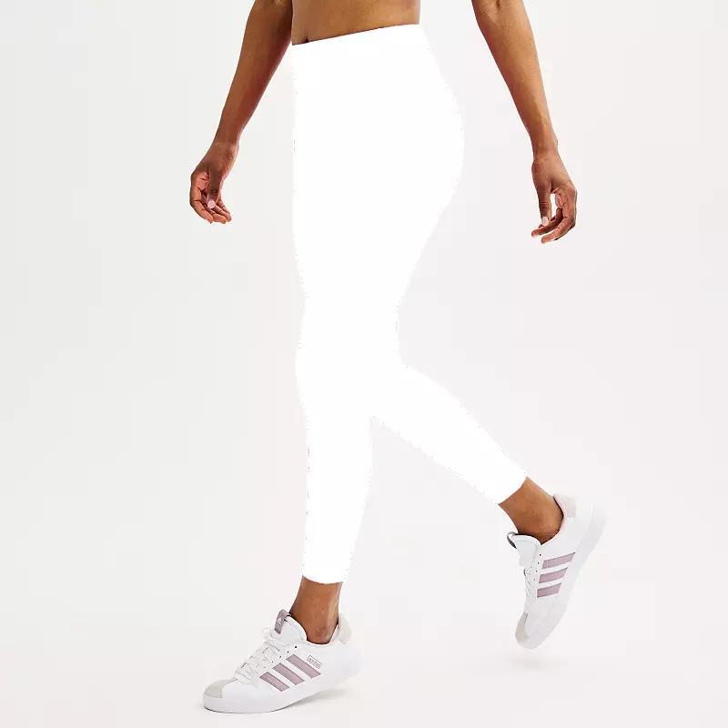Women's Tek Gear® Ultrastretch High-Waisted Side Pocket 7/8 Leggings, Size: Large, Kalari Green Product Image