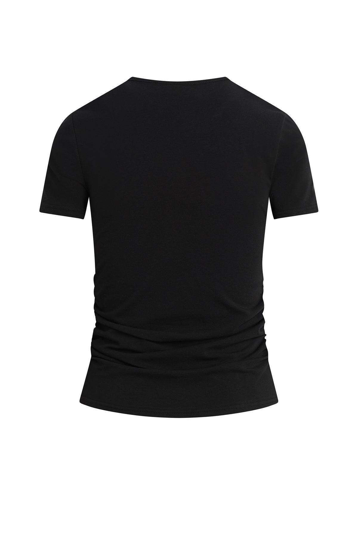 Ruched Crew Neck Top Female Product Image