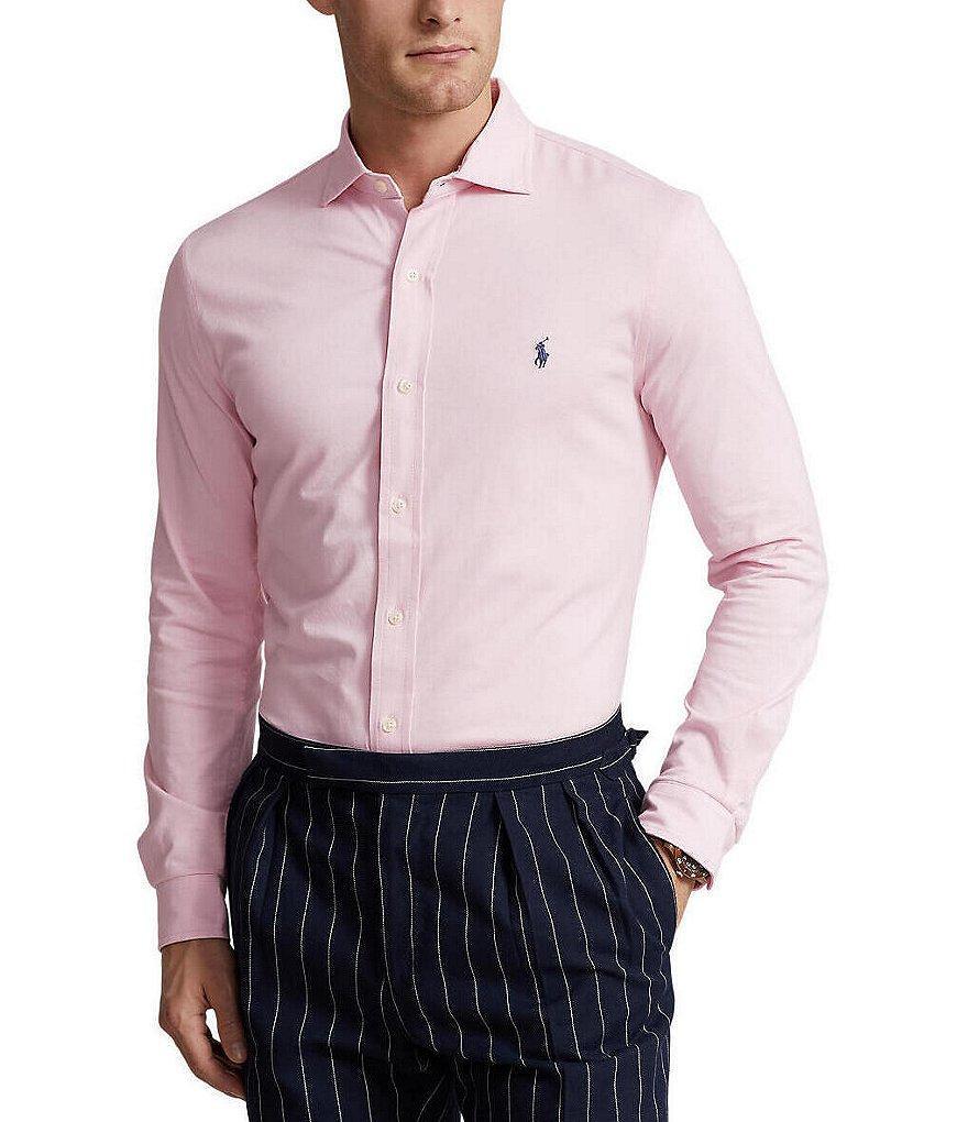 Polo Ralph Lauren Jersey Long Sleeve Woven Shirt Product Image