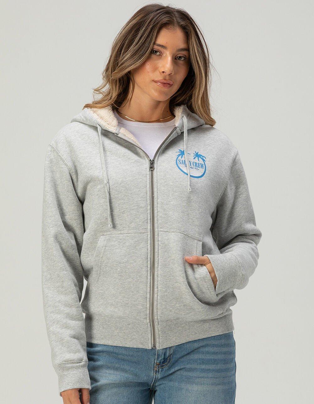 SALTY CREW Shades Womens Sherpa Zip-Up Hoodie Product Image