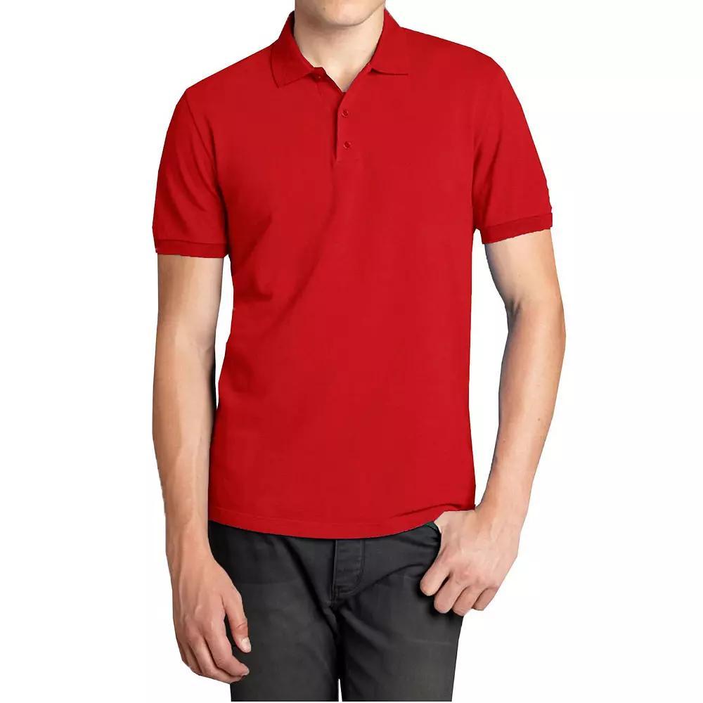 Men's Galaxy Short Sleeve Pique Polo, Size: Medium, Red Product Image